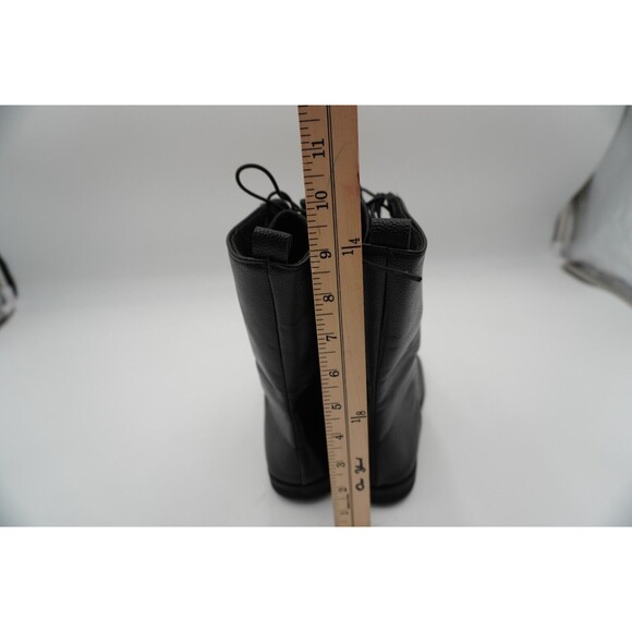 AMAZIDEAL Women's Leather Lace-up Military Flat Mid-Calf Boots. Round Toe. Sz 39 - Picture 7 of 8